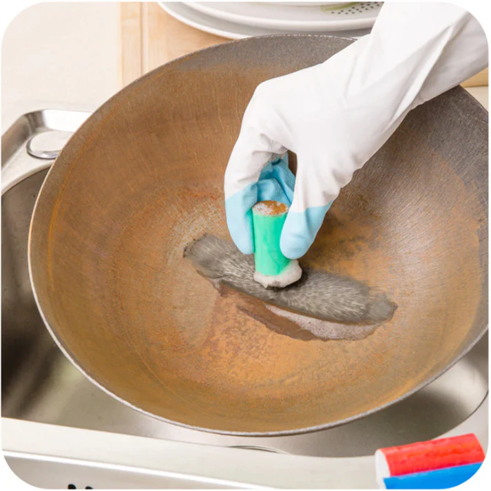 2pcs Magic Stain Remover Sticks - Powerful Rust & Dirt Cleaner for Pots, Pans & Kitchen Utensils.