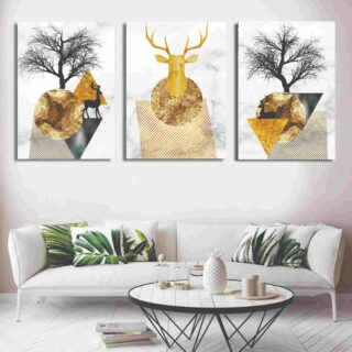 Set of 3 Wall Art Wooden Phototile Frames for Wall Decor