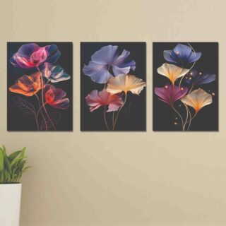 Set of 3 Wall Art Wooden Phototile Frames for Wall Decor
