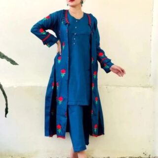 Silk Fancy Gown 3pc