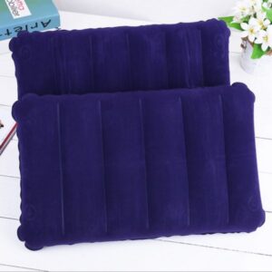 Travel Combo Deal - Travel Portable comfortable Inflatable Air Pillow Cushion & Portable Toothbrush Holder Case ( Random color )