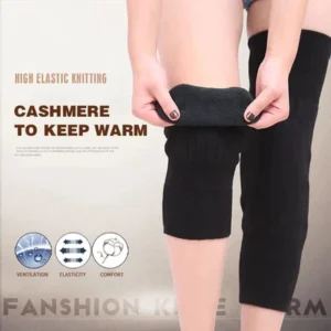 ( Pair ) Unisex Women Men’s Cashmere Wool Knee Brace Pads | Winter Warm Thermal Knee Warmers Velvet Knee Protector (random color)