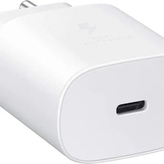 Samsung 25W Charger Without Cable | Super Fast Charging | USB Type C Fast Charger With Box (Random color)